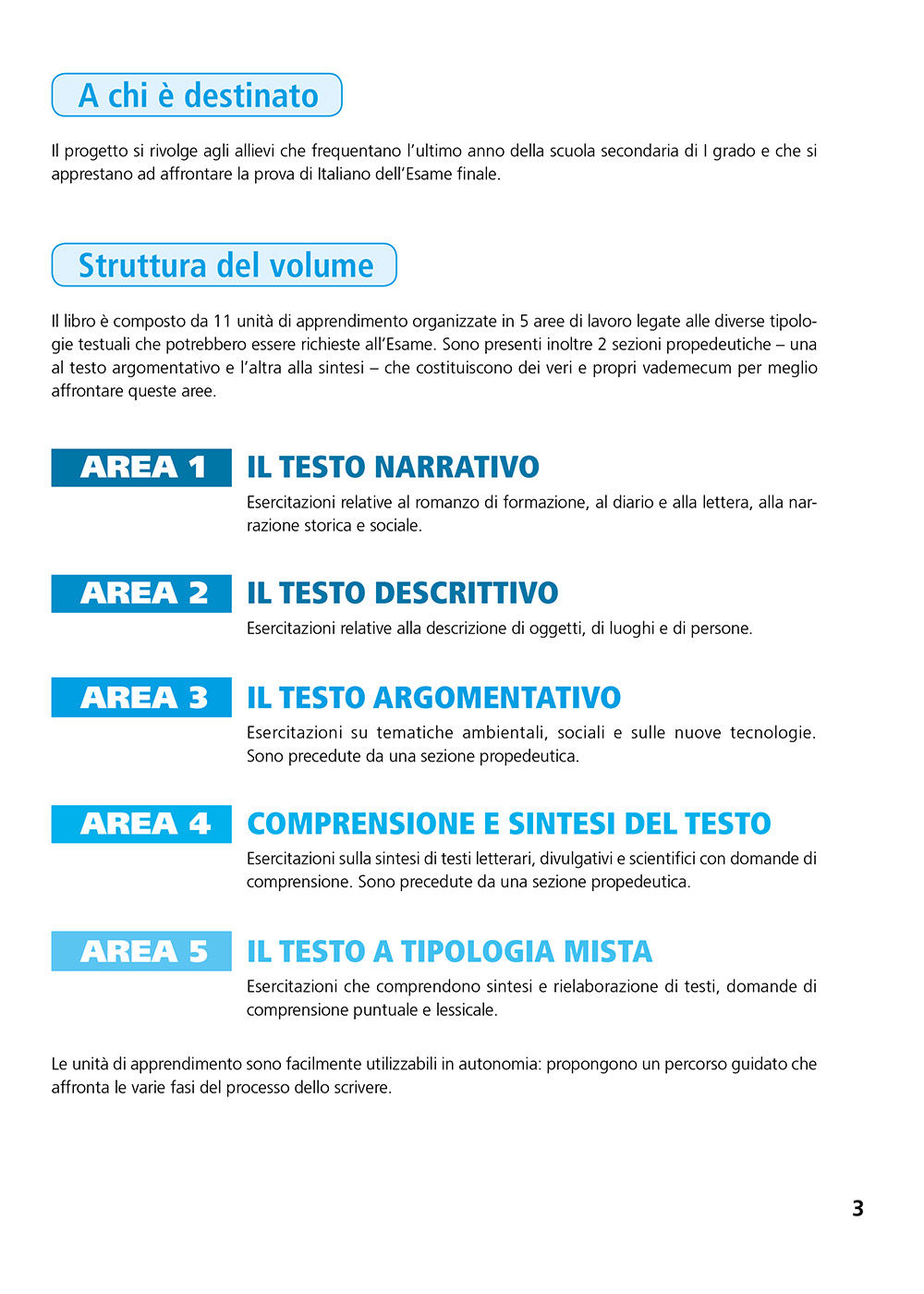 Esercitazioni di produzione del testo scritto::in preparazione all'esame della scuola sec.di I grado