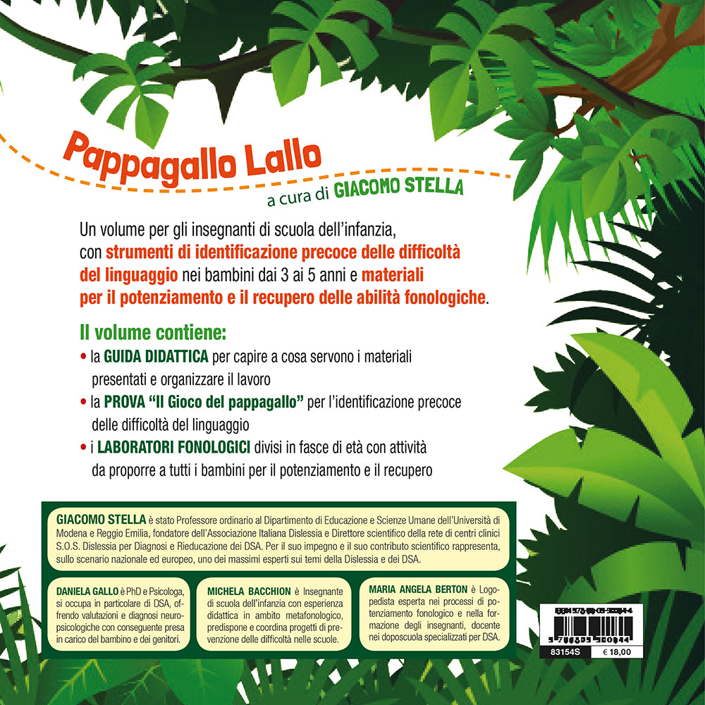 Pappagallo Lallo ::Identificazione precoce di difficoltà fonologiche e laboratori per lo sviluppo linguistico da 3 a 5 anni