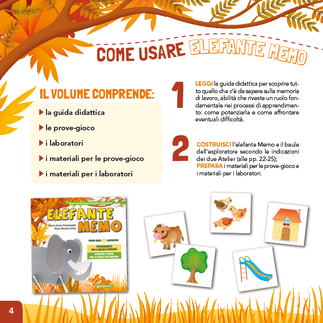 Elefante Memo::Strategie e giochi per il potenziamento delle abilità di memoria nella Scuola dell'Infanzia