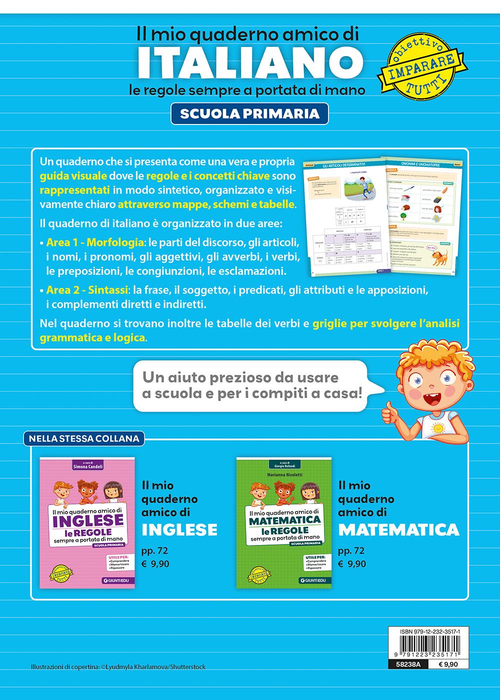 IL MIO QUADERNO AMICO DI ITALIANO::Le regole sempre a portata di mano