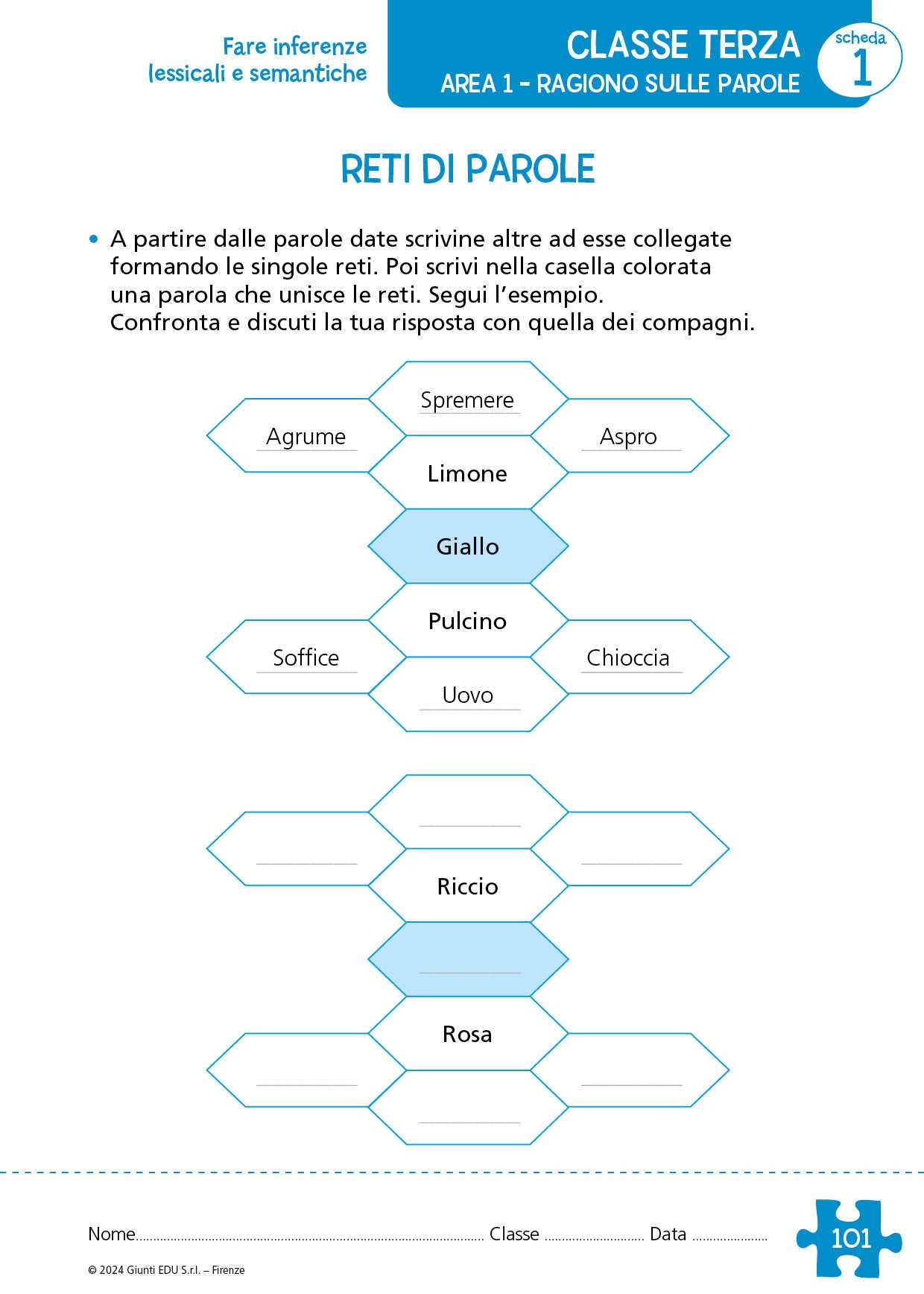 Attività di approfondimento per la comprensione di parole, frasi e brani::Classi I,II e III della Scuola Primaria