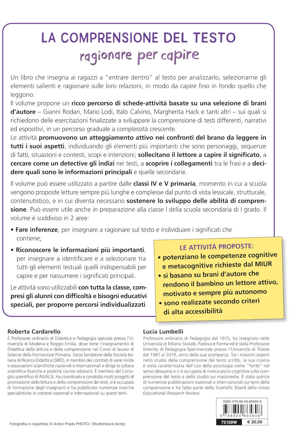 La comprensione del testo::Attività su brani d’autore per le classi IV e V primaria