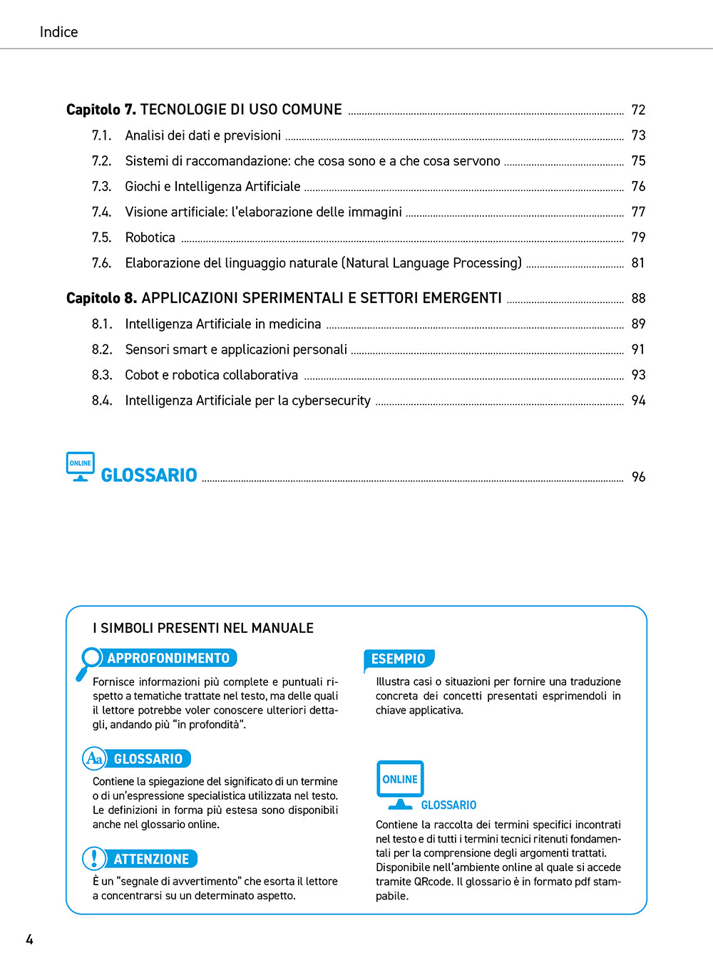 FONDAMENTI DI INTELLIGENZA ARTIFICIALE::Manuale di base con glossario online