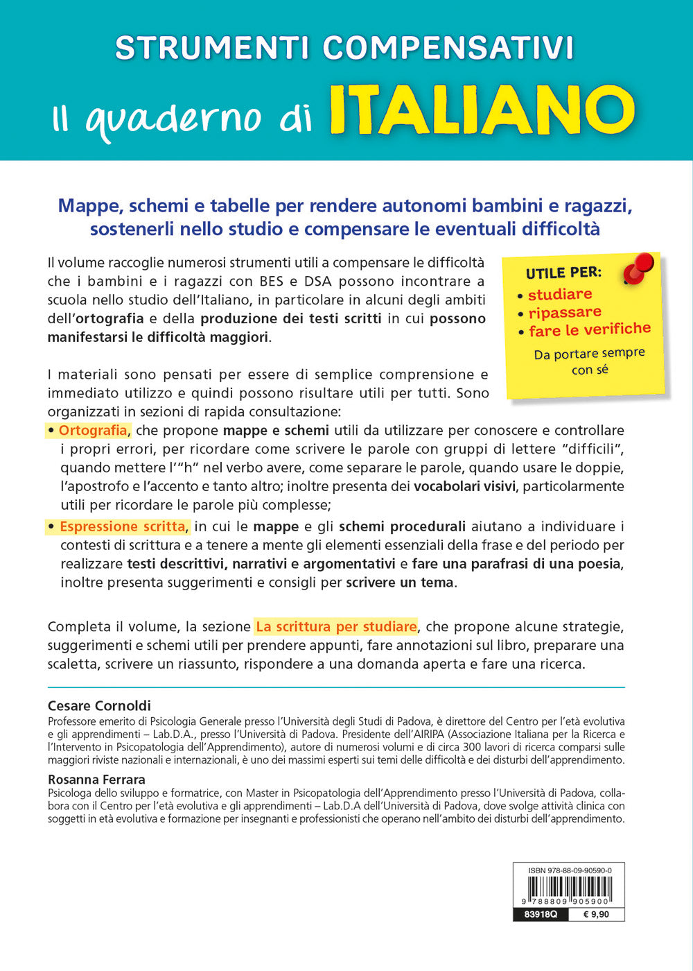 Strumenti compensativi - Il quaderno di Italiano::Ortografia, espressione scritta e strategie di studio