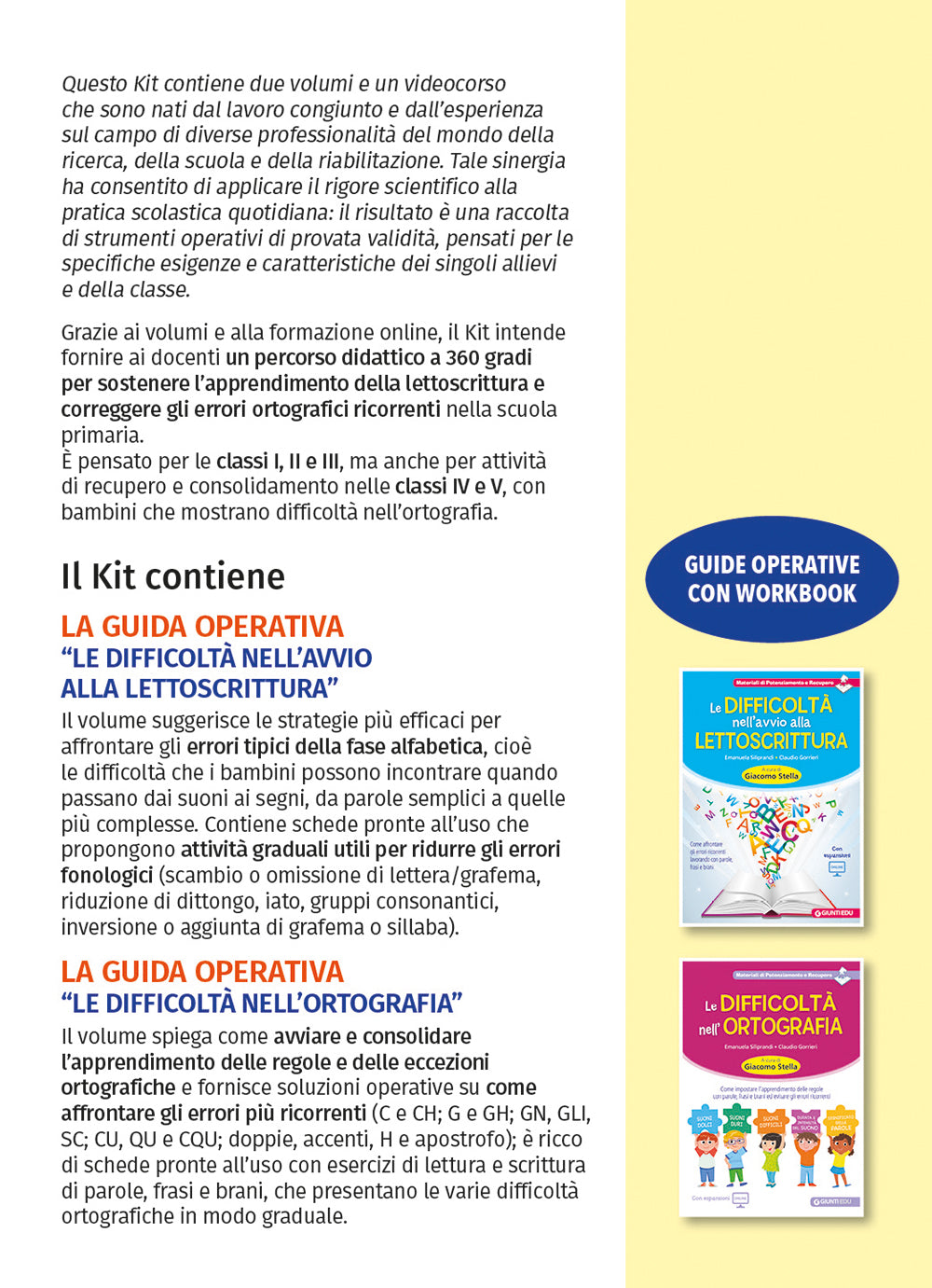 KIT Facilitare l’apprendimento della lettoscrittura e delle regole ortografiche